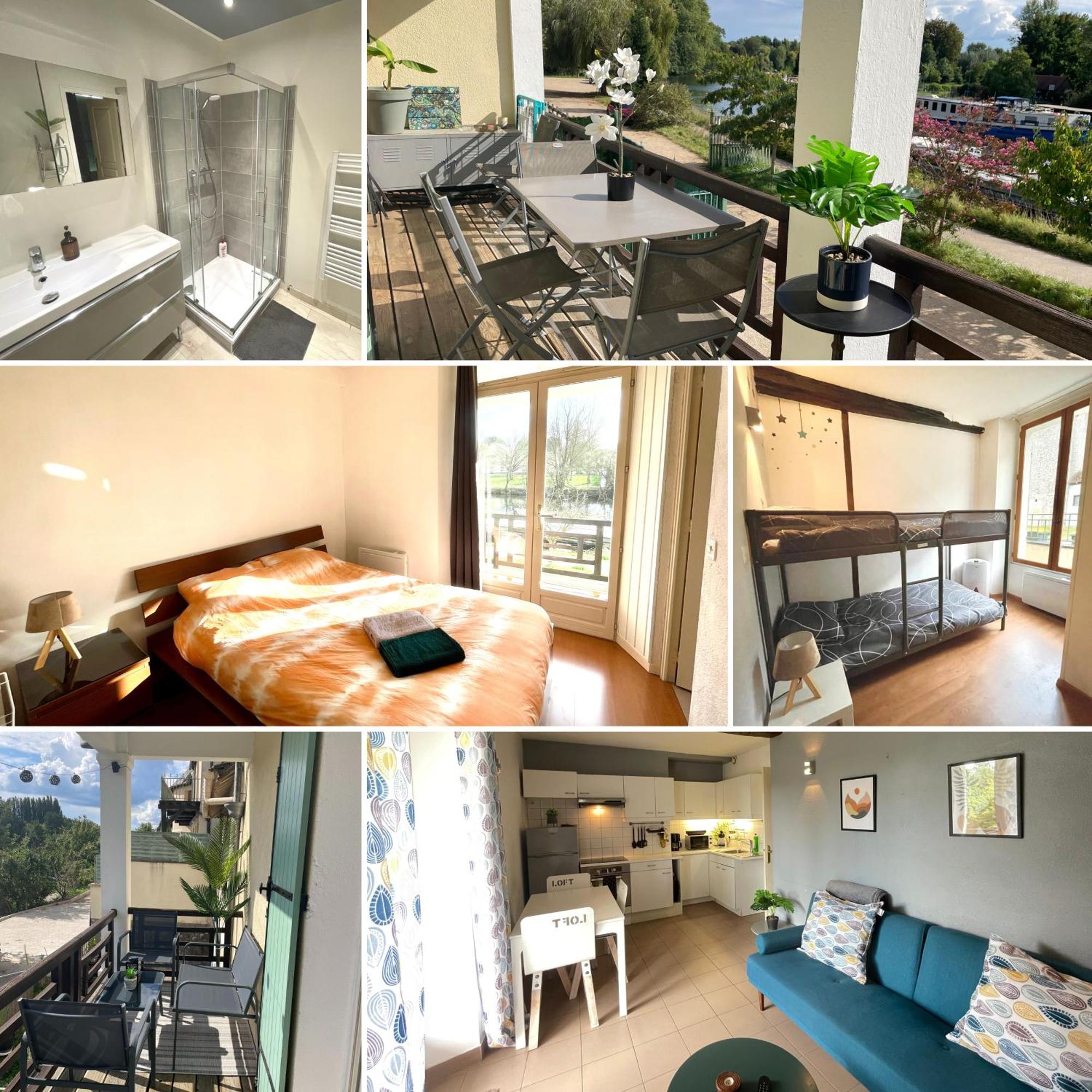Апартаменты T3-Balcon Plein Sud-Acces Direct Au Bord Du Loing Море-сюр-Луан Экстерьер фото